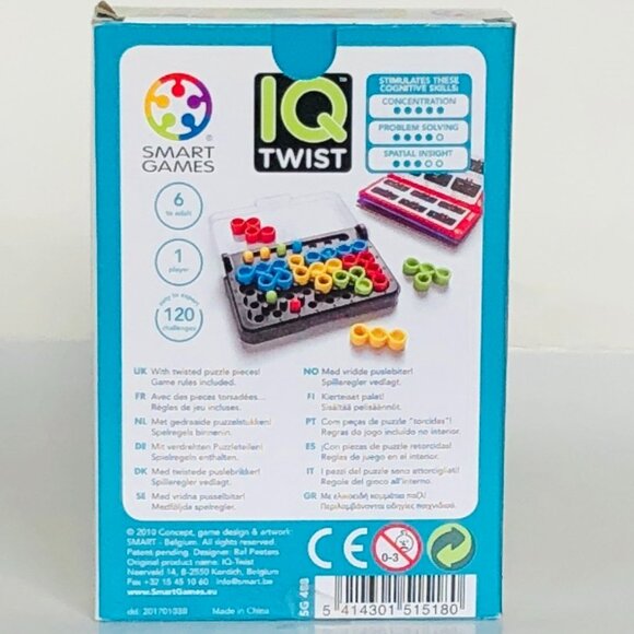 Smart Games IQ Twist -Brain Teasing Puzzle Game 120 Challenges New Sealed Age 6+ - Picture 10 of 12